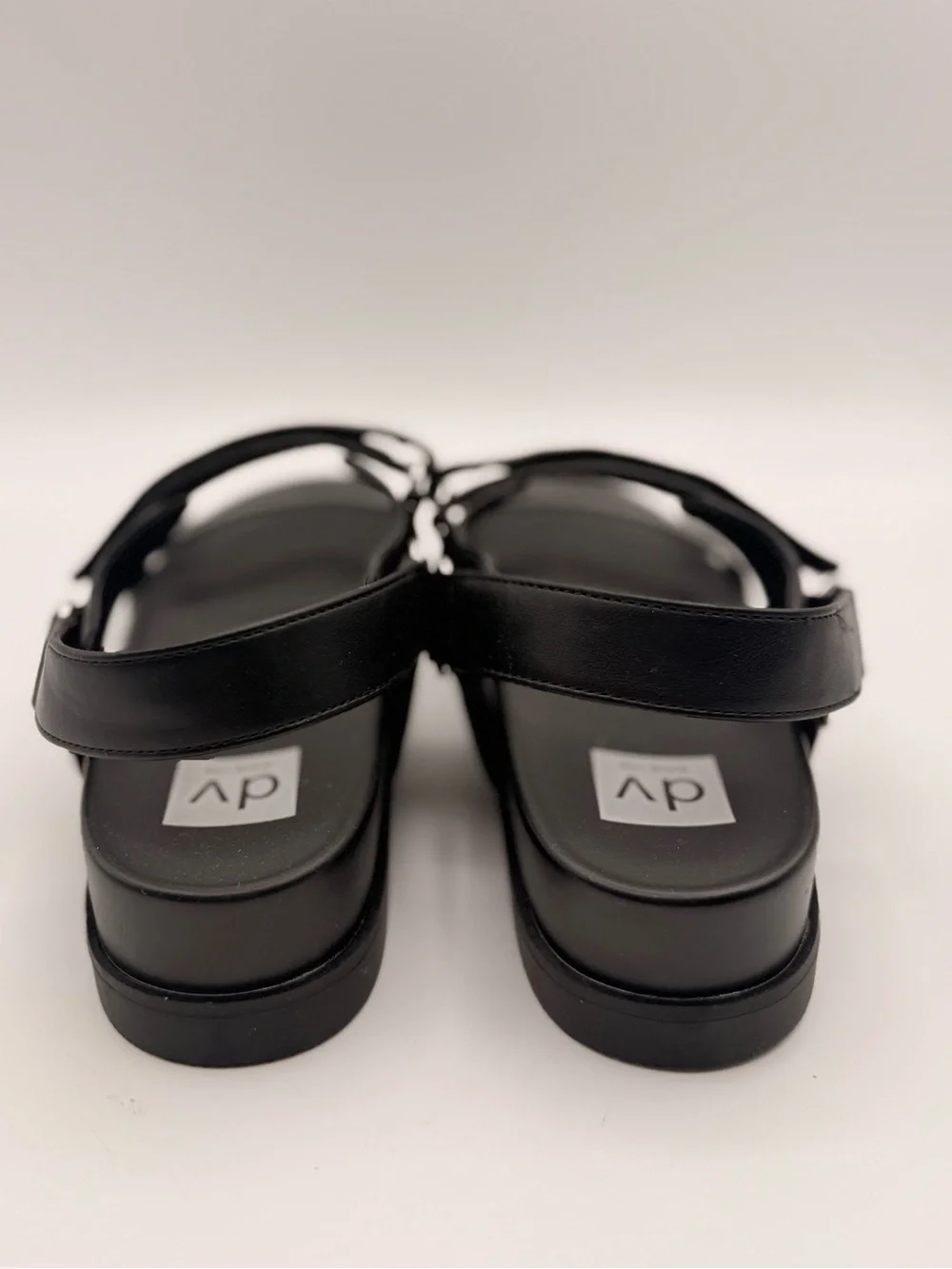 DV BY DOLCE VITA Argyle Black Platform Comfort Sandals Size 9